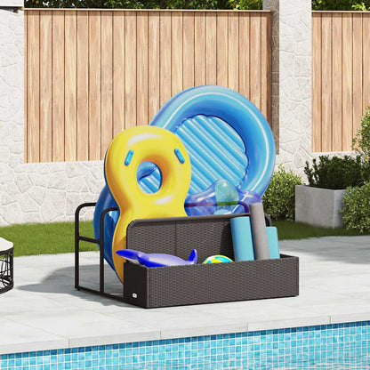 Pool Aufbewahrungsbehälter 110X100X57 Cm Poly Rattan