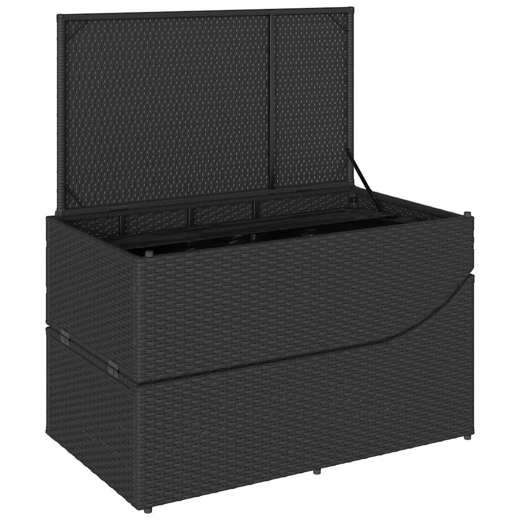 Klappliege Mit Auflage Und Stauraum Poly-Rattan