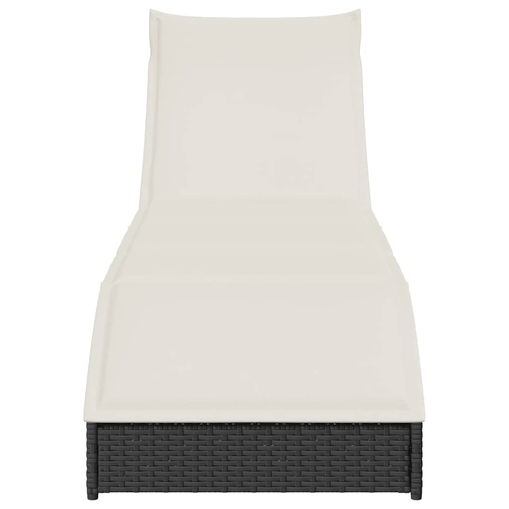 Klappliege Mit Auflage Und Stauraum Poly-Rattan