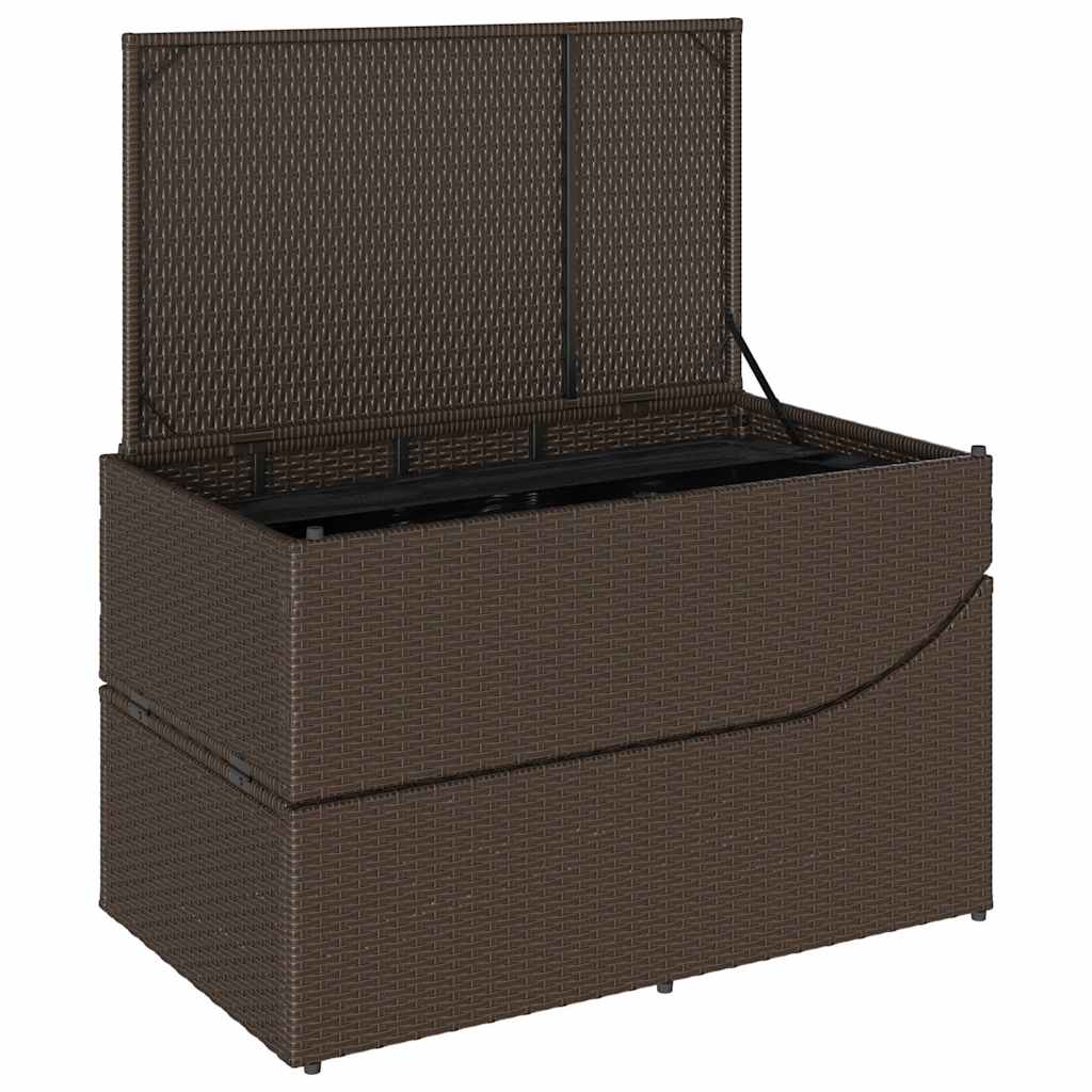 Klappliege Mit Auflage Und Stauraum Poly-Rattan