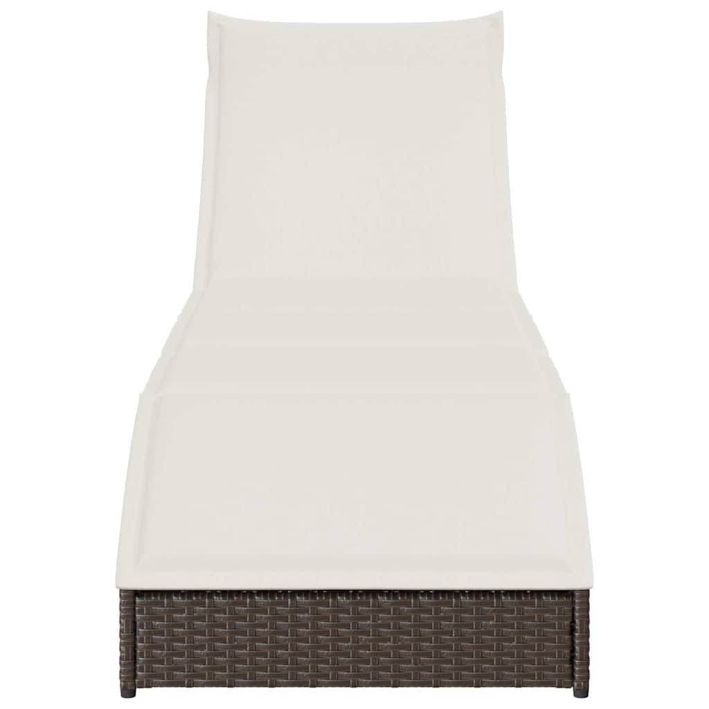 Klappliege Mit Auflage Und Stauraum Poly-Rattan