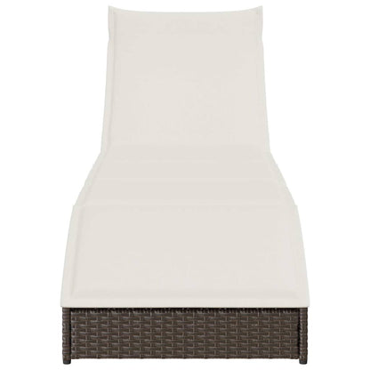 Klappliege Mit Auflage Und Stauraum Poly-Rattan