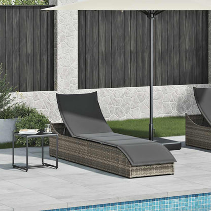 Klappliege Mit Auflage Und Stauraum Poly-Rattan