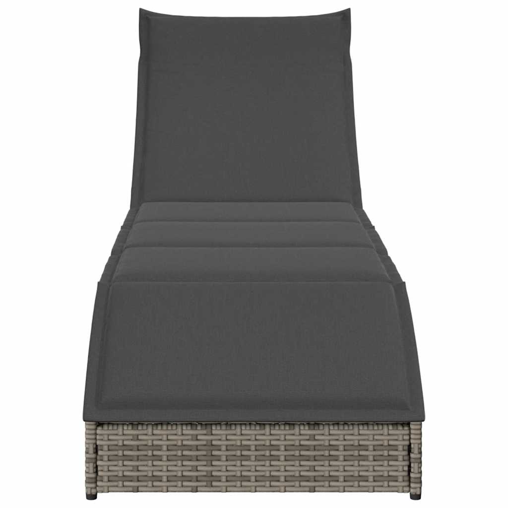 Klappliege Mit Auflage Und Stauraum Poly-Rattan