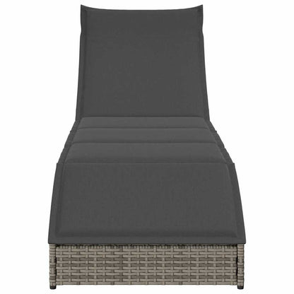 Klappliege Mit Auflage Und Stauraum Poly-Rattan