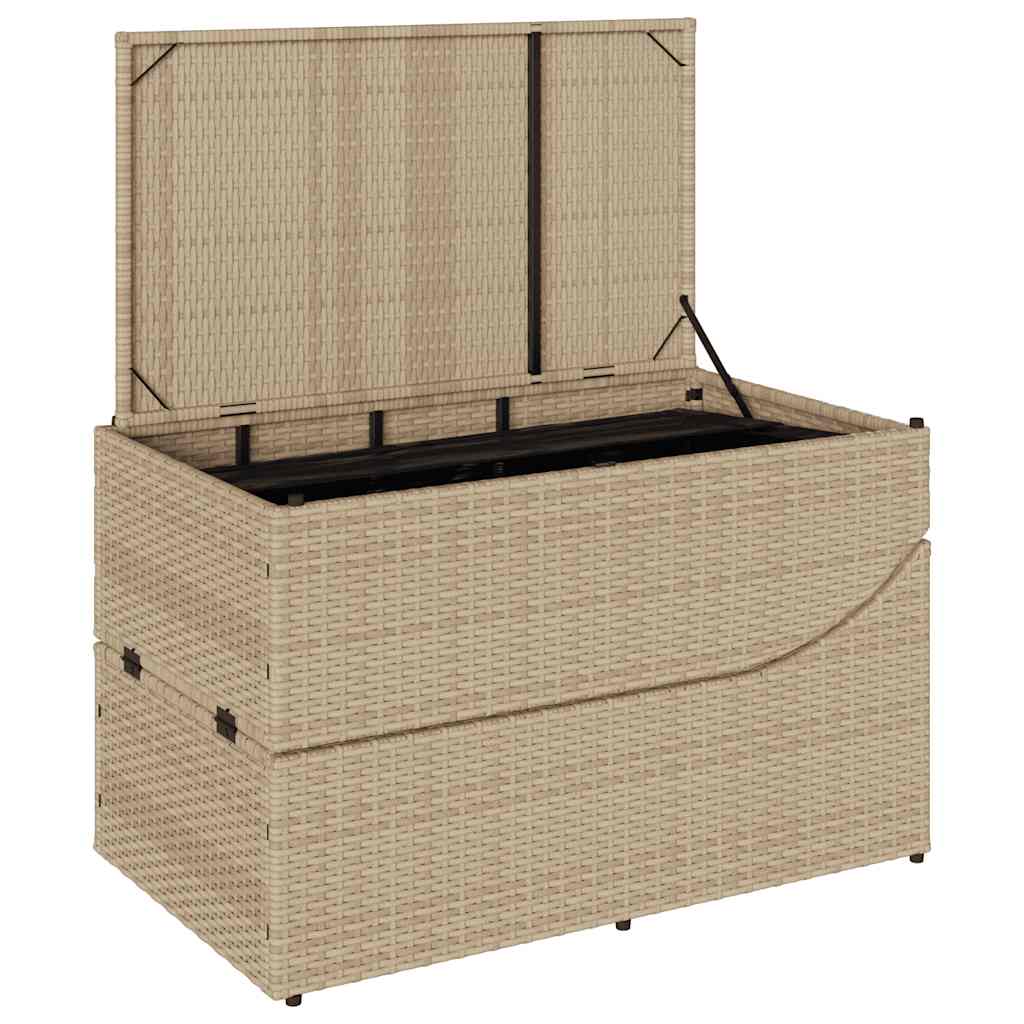 Klappliege Mit Auflage Und Stauraum Poly-Rattan