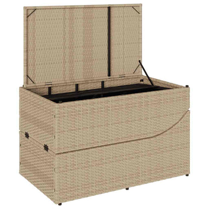 Klappliege Mit Auflage Und Stauraum Poly-Rattan