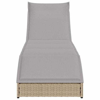 Klappliege Mit Auflage Und Stauraum Poly-Rattan