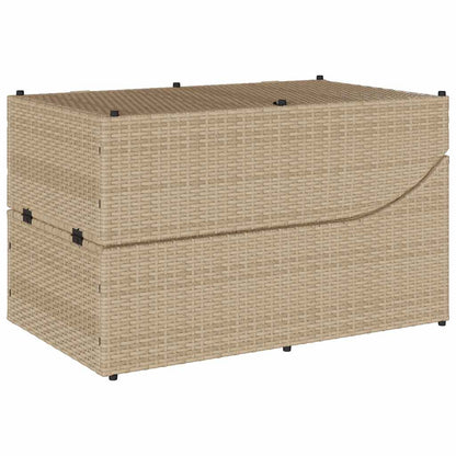 Klappliege Mit Auflage Und Stauraum Poly-Rattan