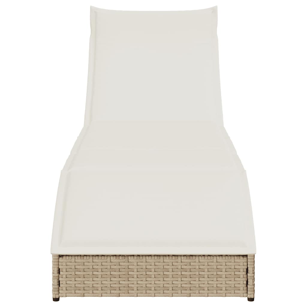 Klappliege Mit Auflage Und Stauraum Poly-Rattan
