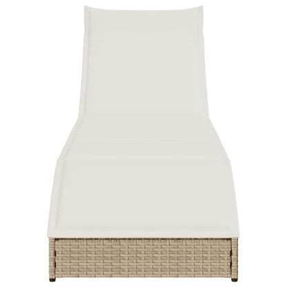 Klappliege Mit Auflage Und Stauraum Poly-Rattan