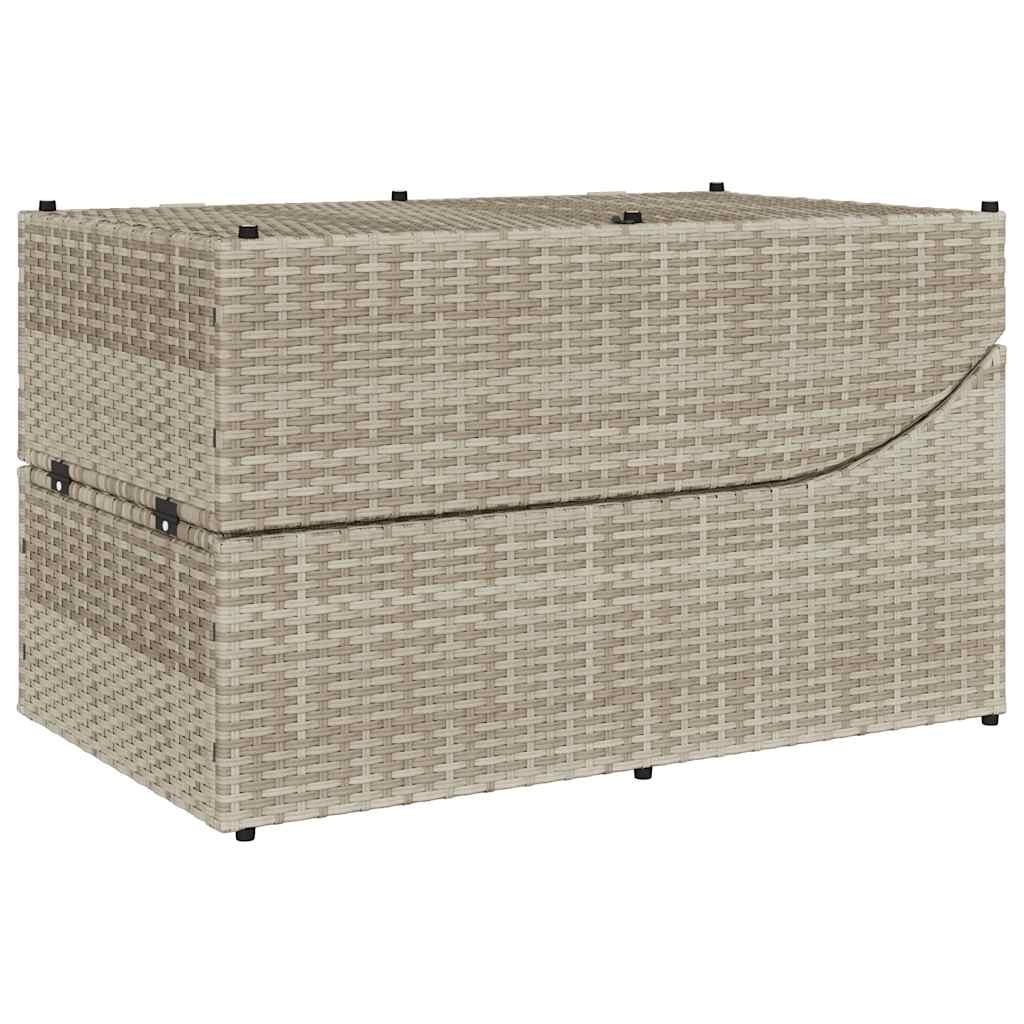 Klappliege Mit Auflage Und Stauraum Poly-Rattan