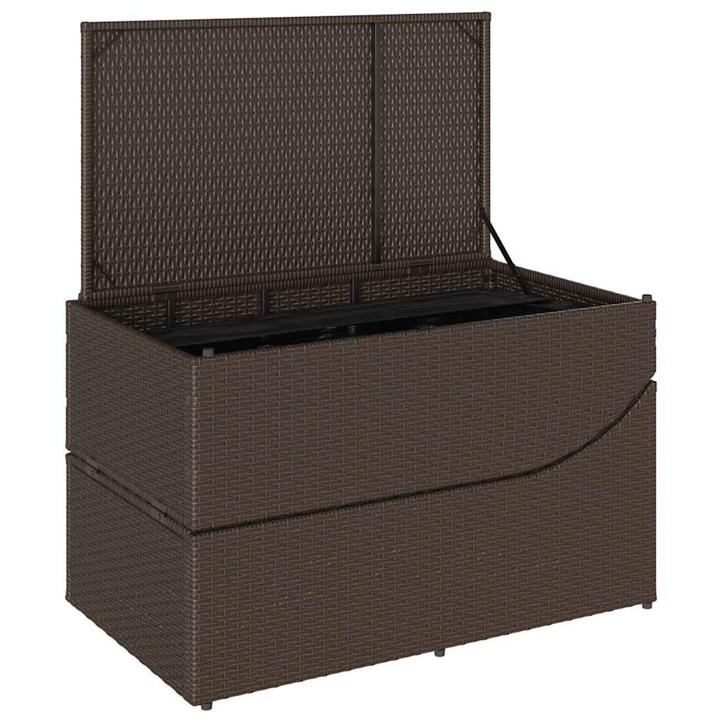 Klappliege Mit Auflage Und Stauraum Poly-Rattan