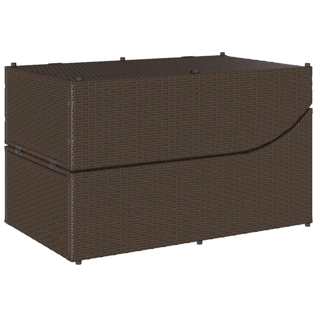 Klappliege Mit Auflage Und Stauraum Poly-Rattan
