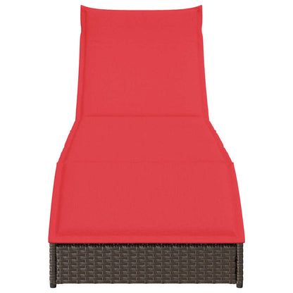 Klappliege Mit Auflage Und Stauraum Poly-Rattan