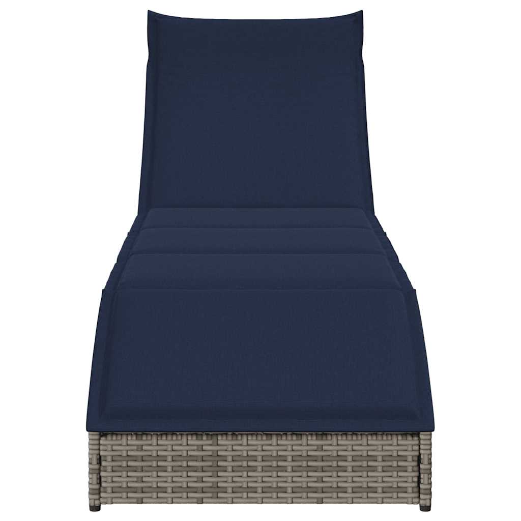 Klappliege Mit Auflage Und Stauraum Poly-Rattan