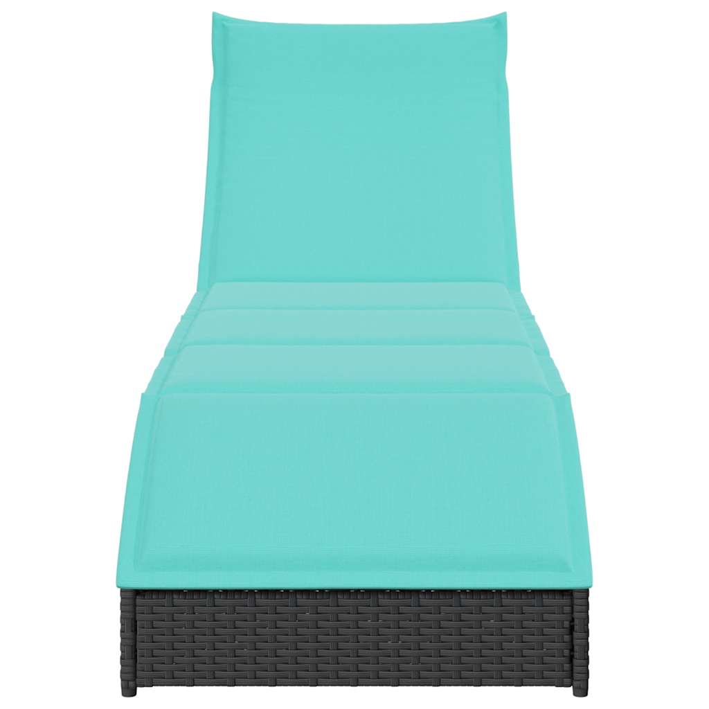 Klappliege Mit Auflage Und Stauraum Poly-Rattan