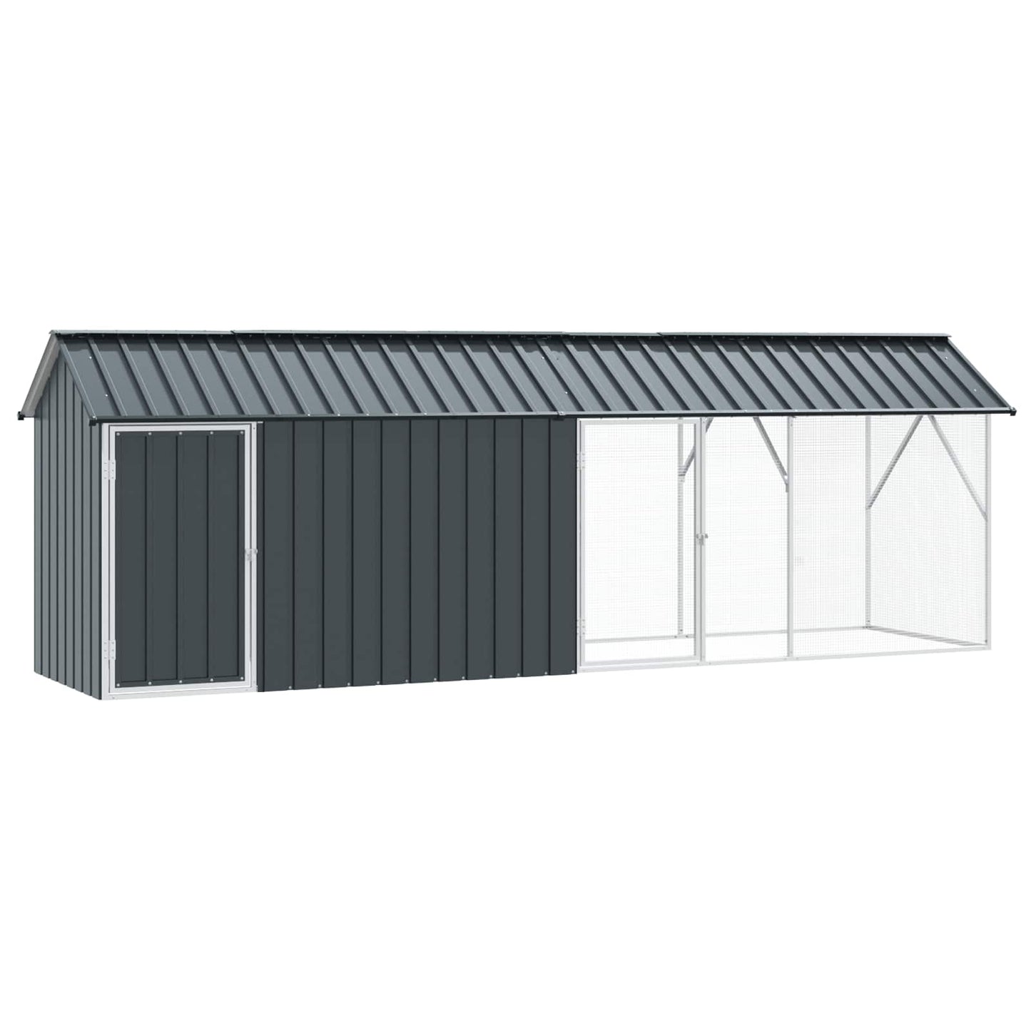 Vogelkäfig Anthrazit 630 X 103 X 142 Cm Verzinkter Stahl
