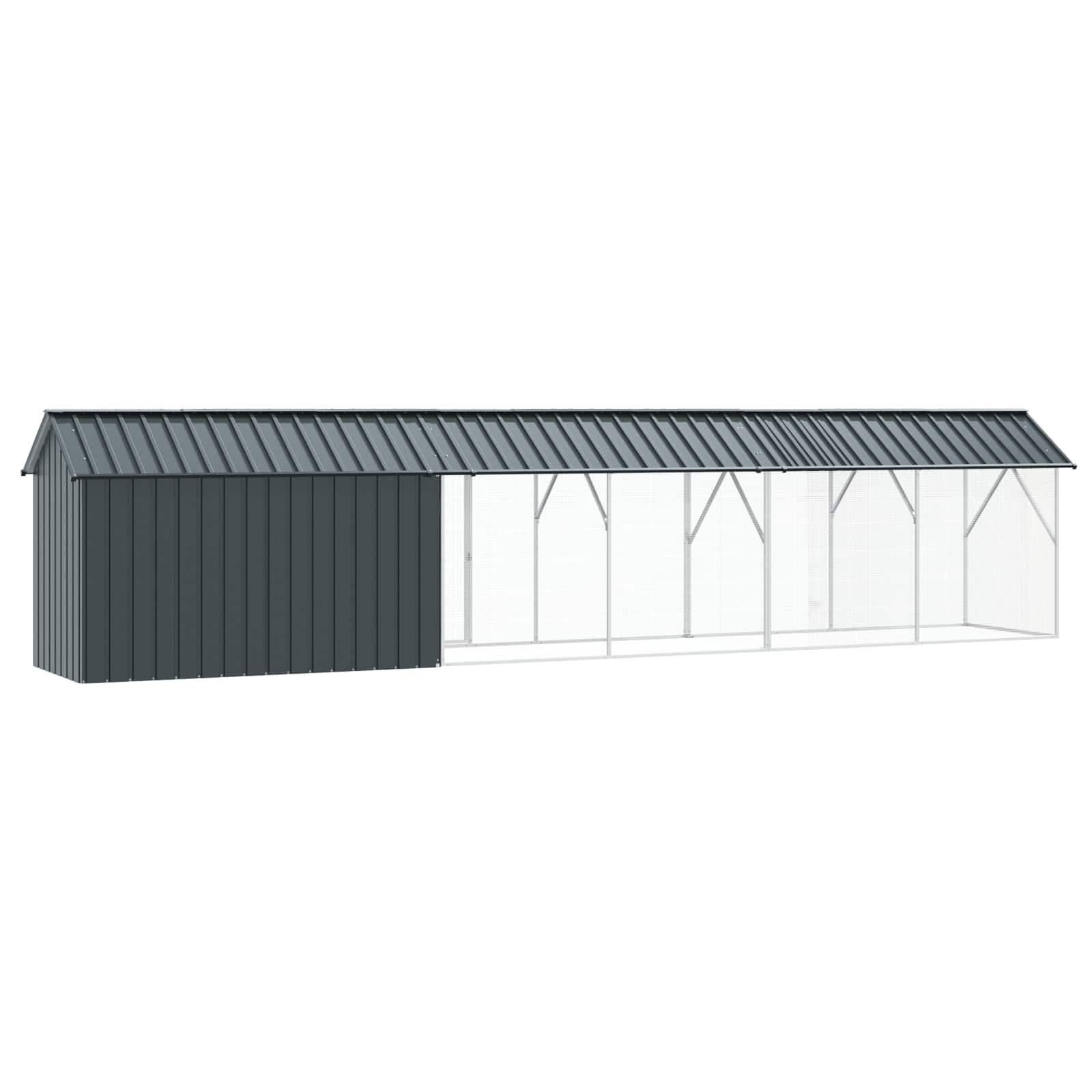 Vogelkäfig Anthrazit 630 X 103 X 142 Cm Verzinkter Stahl