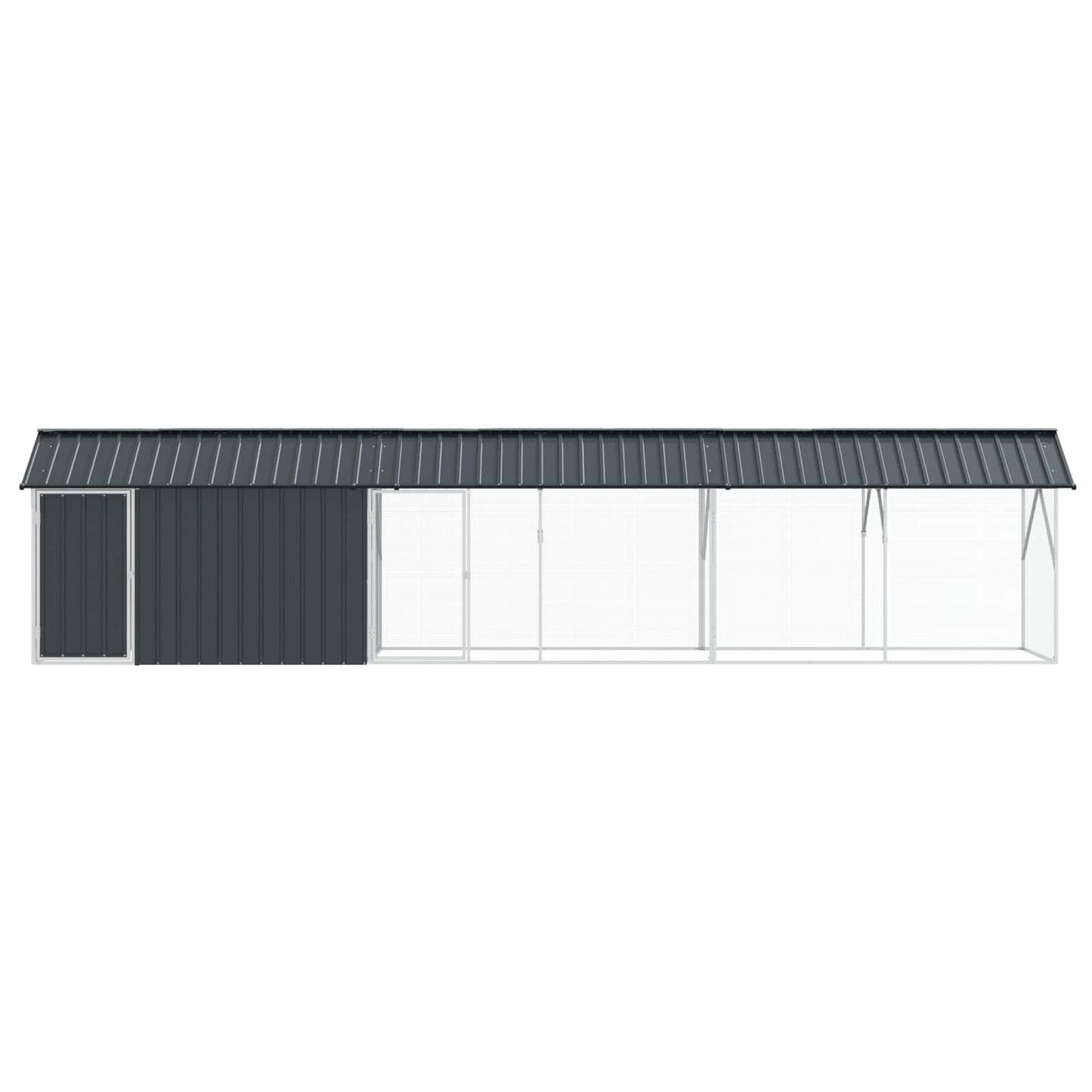 Vogelkäfig Anthrazit 630 X 103 X 142 Cm Verzinkter Stahl