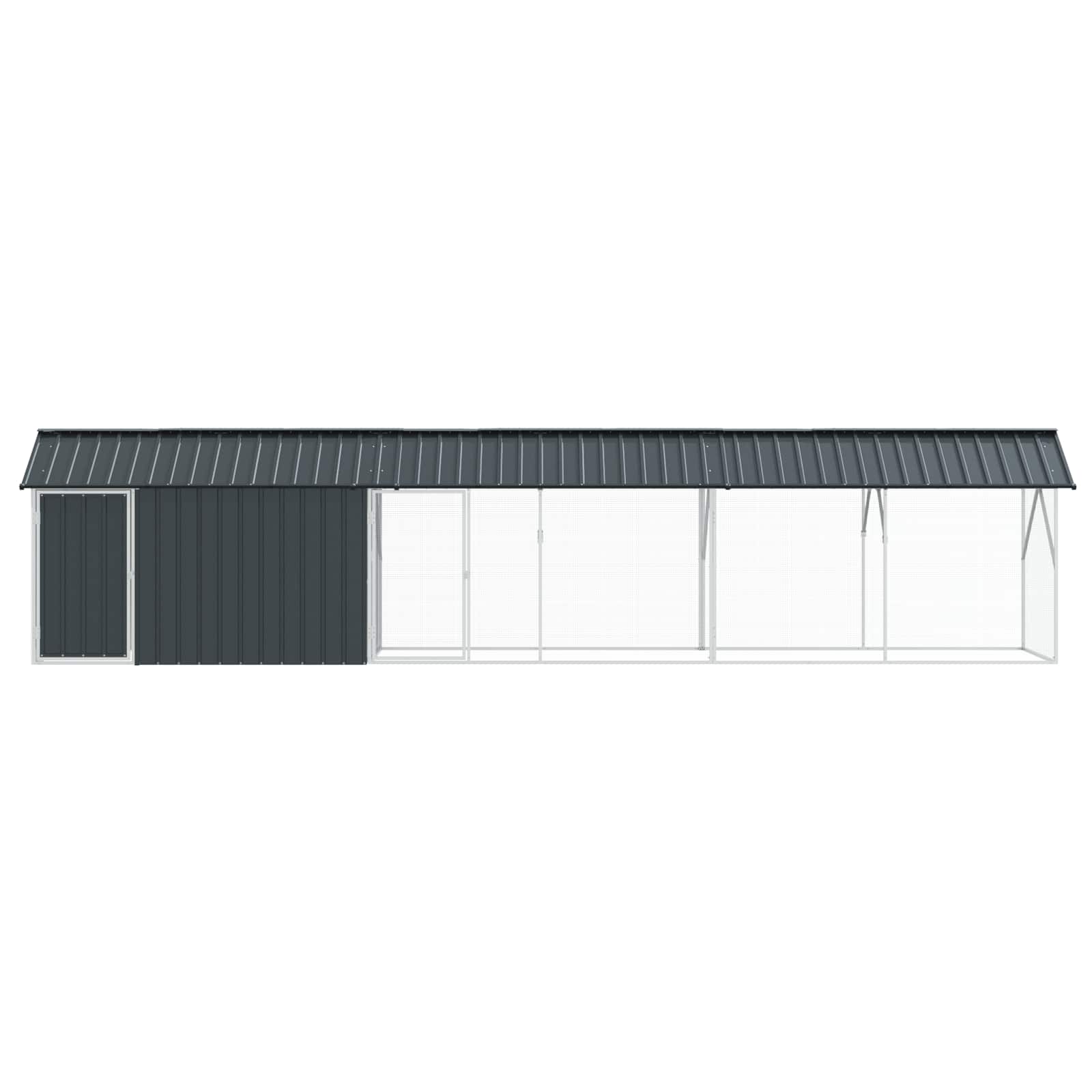 Vogelkäfig Anthrazit 630 X 103 X 142 Cm Verzinkter Stahl