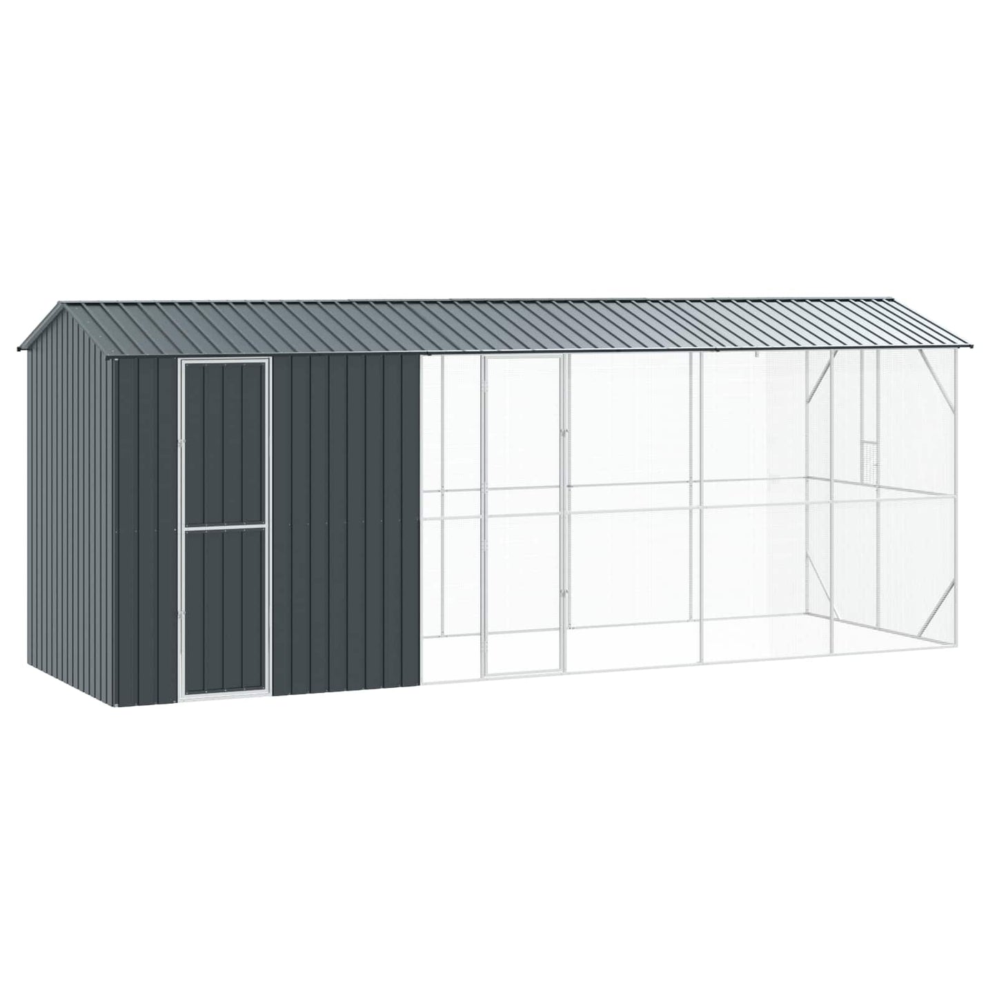 Vogelkäfig Anthrazit 630 X 103 X 142 Cm Verzinkter Stahl
