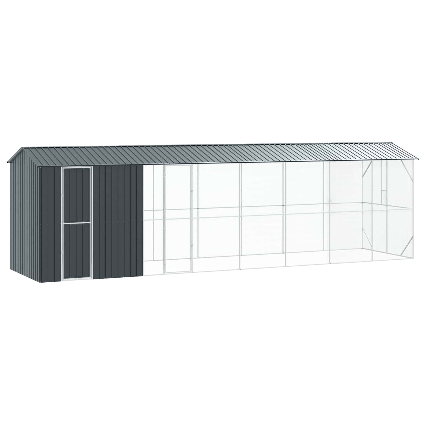 Vogelkäfig Anthrazit 630 X 103 X 142 Cm Verzinkter Stahl
