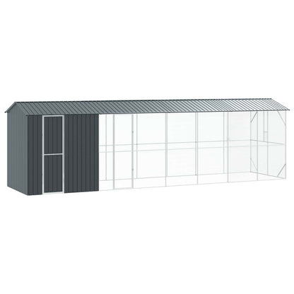Vogelkäfig Anthrazit 630 X 103 X 142 Cm Verzinkter Stahl