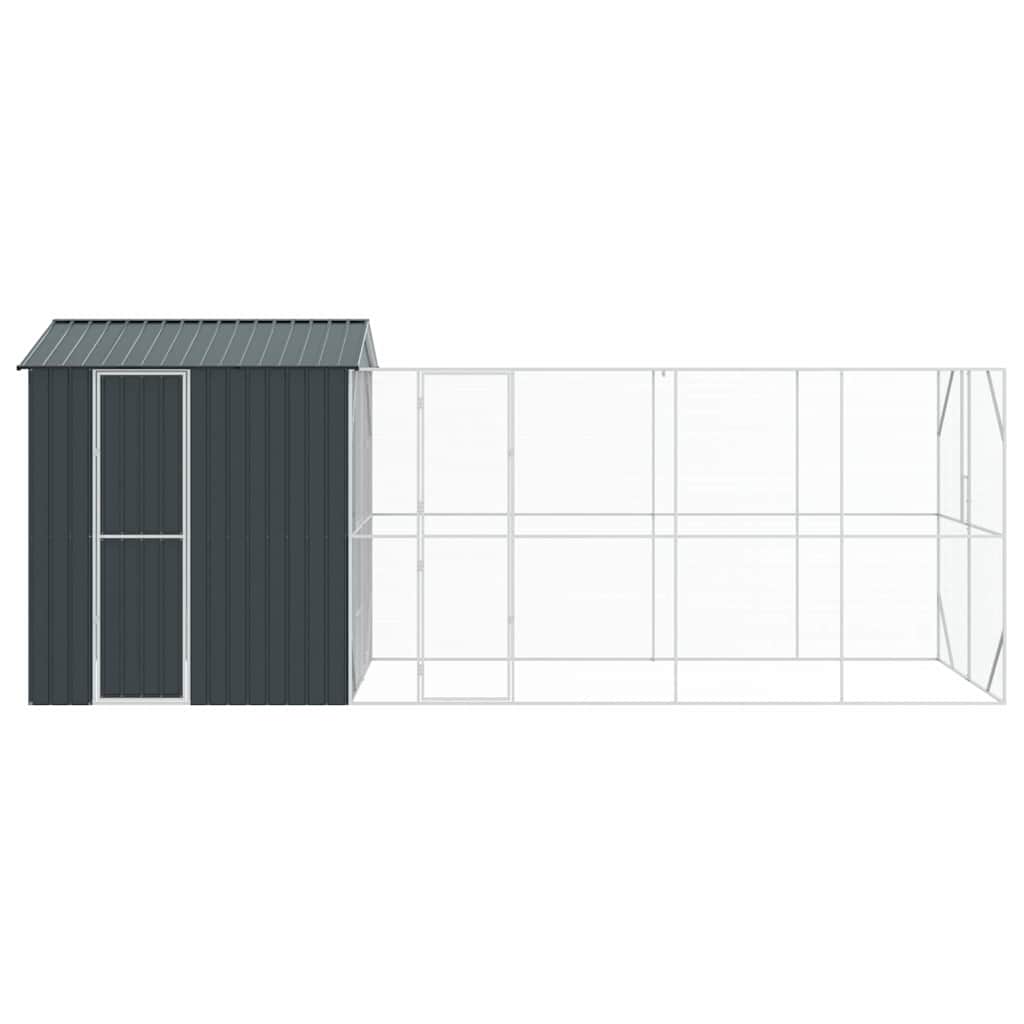 Vogelkäfig Anthrazit 621 X 208 X 247 Cm Verzinkter Stahl