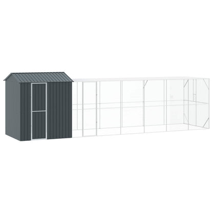 Vogelkäfig Anthrazit 621 X 208 X 247 Cm Verzinkter Stahl