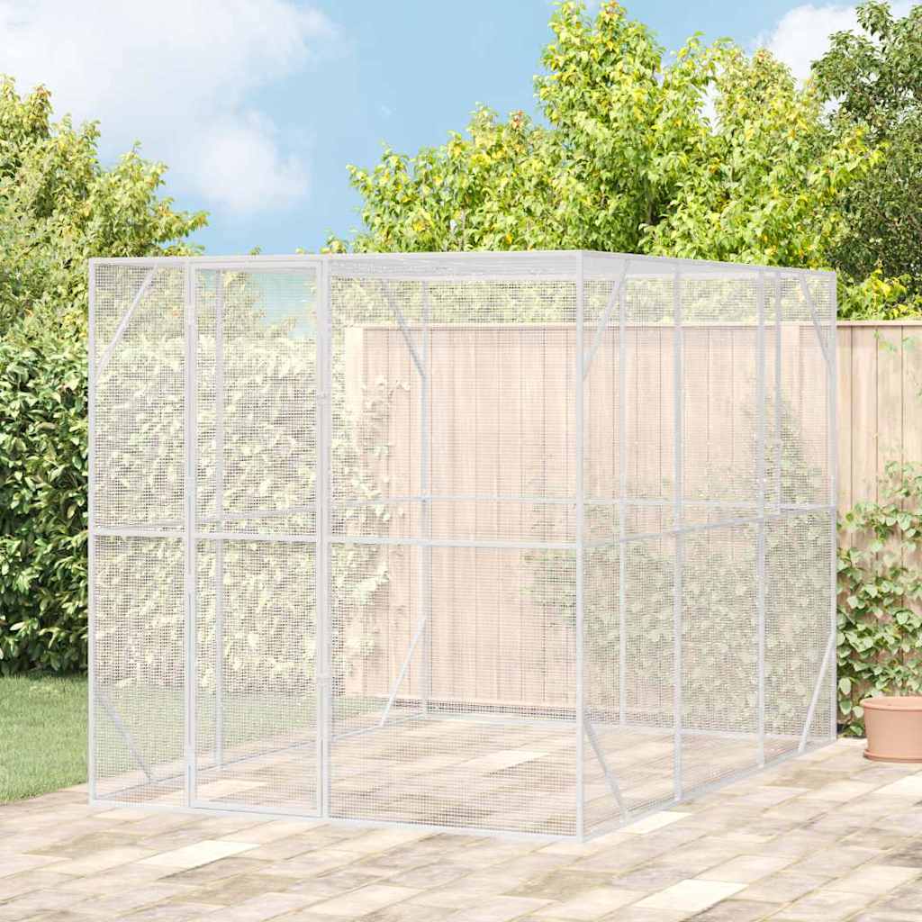 Vogelkäfig Anthrazit 210 X 304 X 213 Cm Verzinkter Stahl