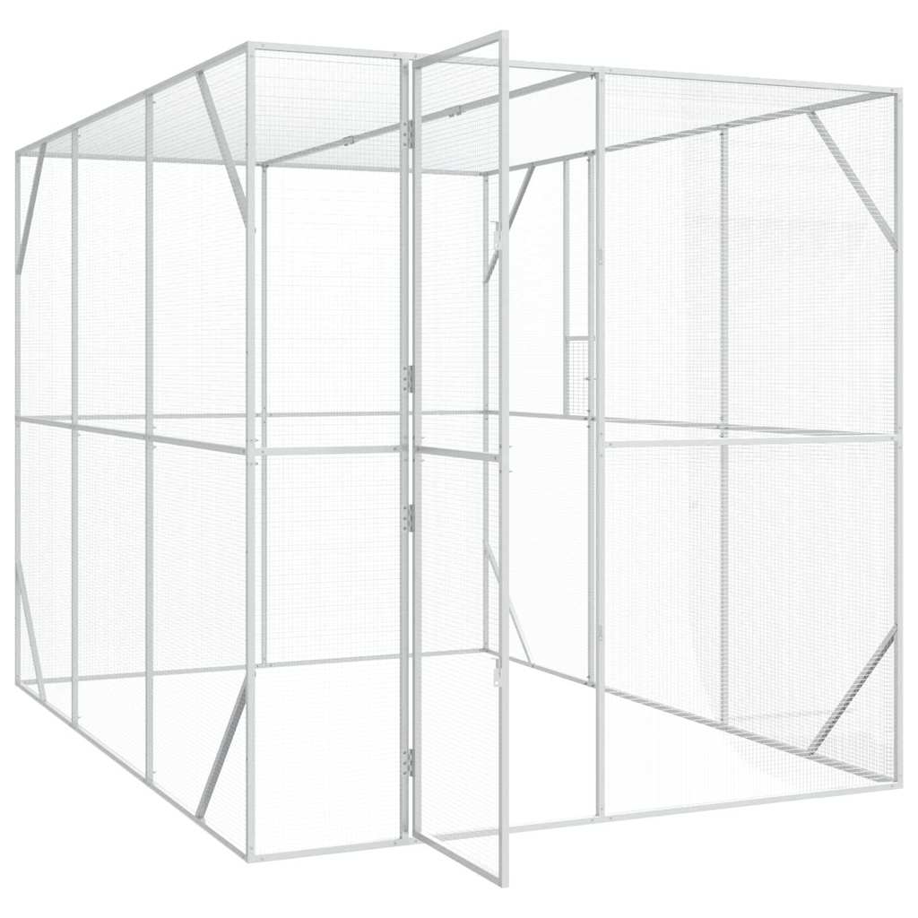Vogelkäfig Anthrazit 210 X 304 X 213 Cm Verzinkter Stahl