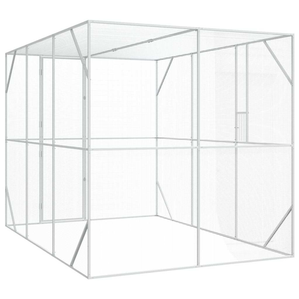 Vogelkäfig Anthrazit 210 X 304 X 213 Cm Verzinkter Stahl