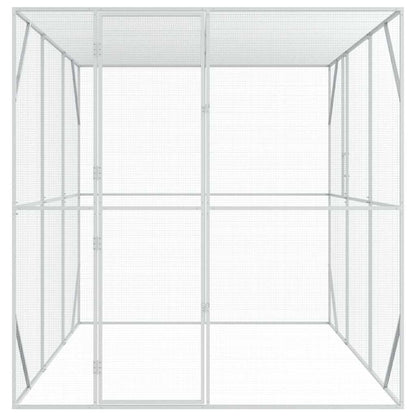 Vogelkäfig Anthrazit 210 X 304 X 213 Cm Verzinkter Stahl