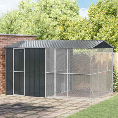 Vogelkäfig Anthrazit 630 X 103 X 142 Cm Verzinkter Stahl