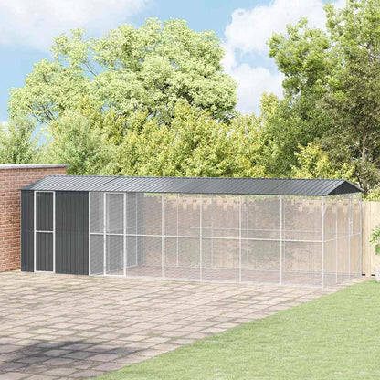 Vogelkäfig Anthrazit 630 X 103 X 142 Cm Verzinkter Stahl