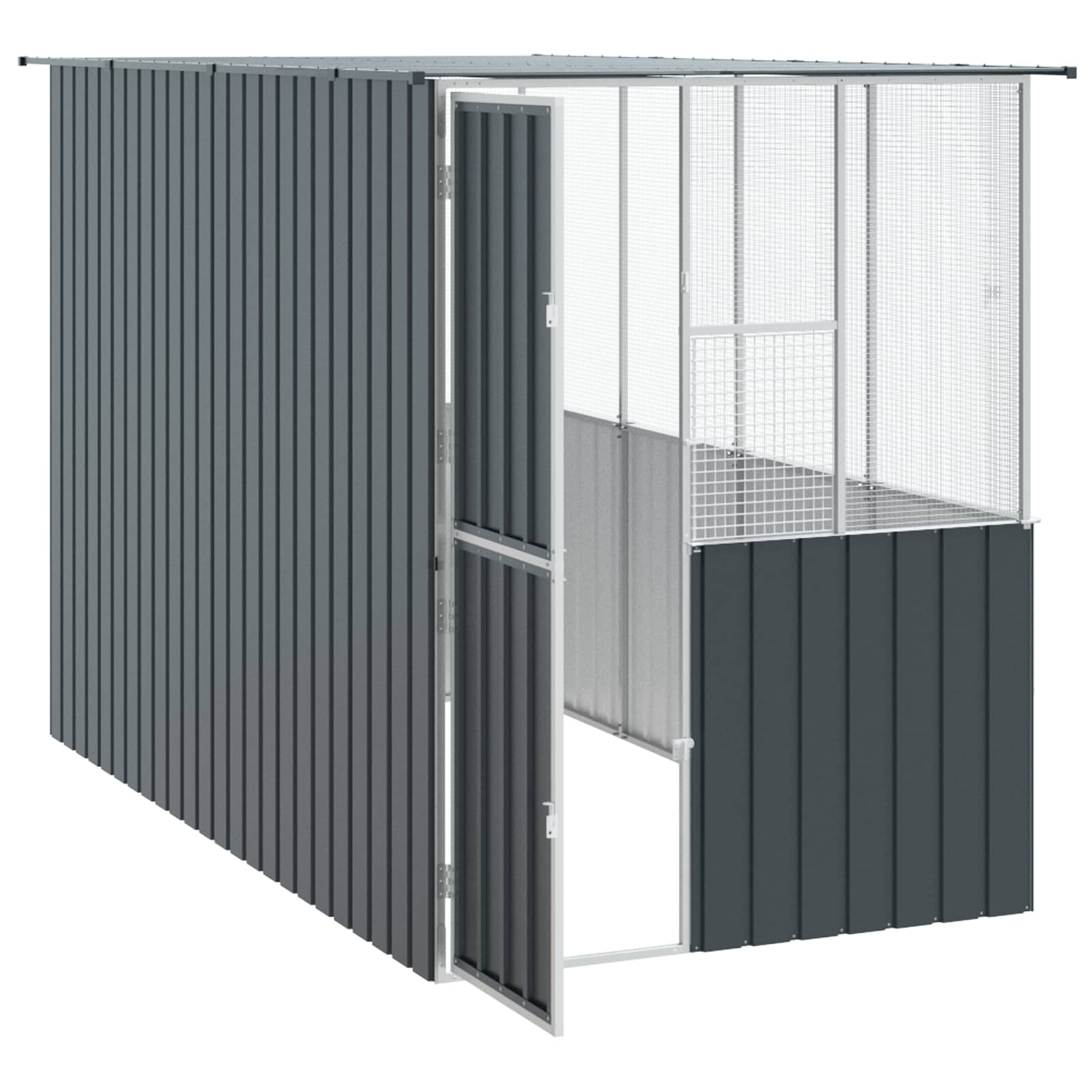 Vogelkäfig Anthrazit 165 X 318 X 200 Cm Verzinkter Stahl