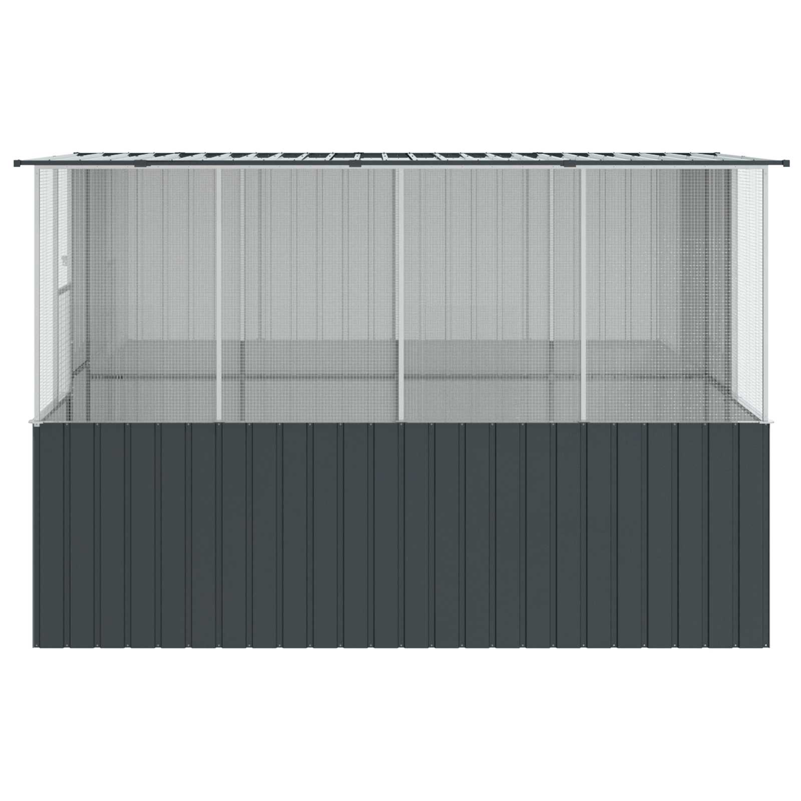 Vogelkäfig Anthrazit 165 X 318 X 200 Cm Verzinkter Stahl