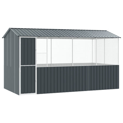 Vogelkäfig Anthrazit 410 X 210 X 230 Cm Verzinkter Stahl
