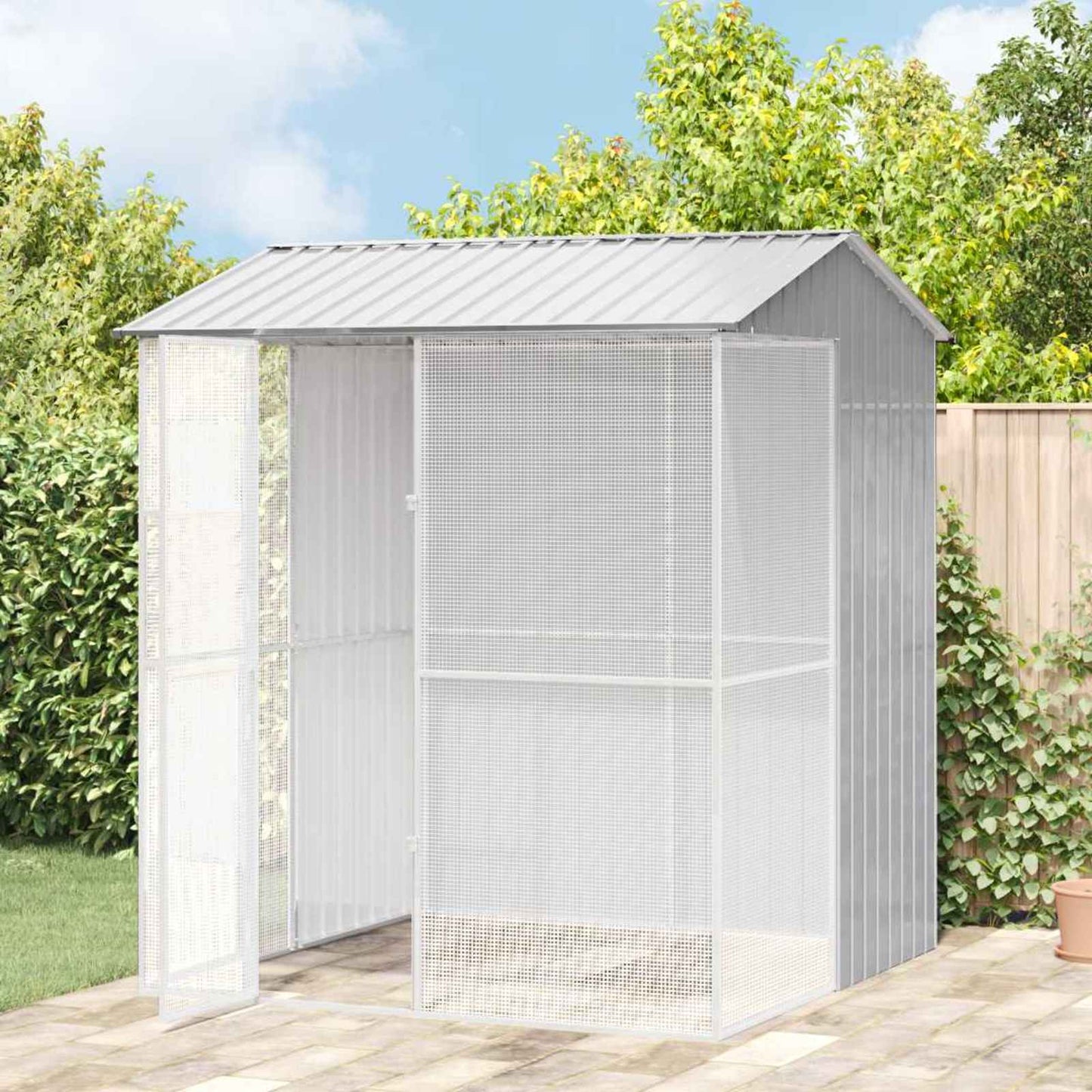 Vogelkäfig 215 X 310 X 247 Cm Verzinkter Stahl