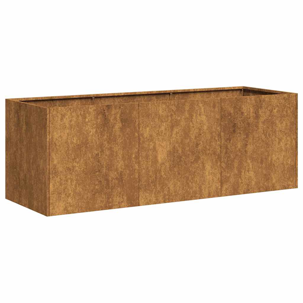 Pflanzkübel Rostig 120X40X40 Cm Wetterfester Stahl Verzinkter Stahl