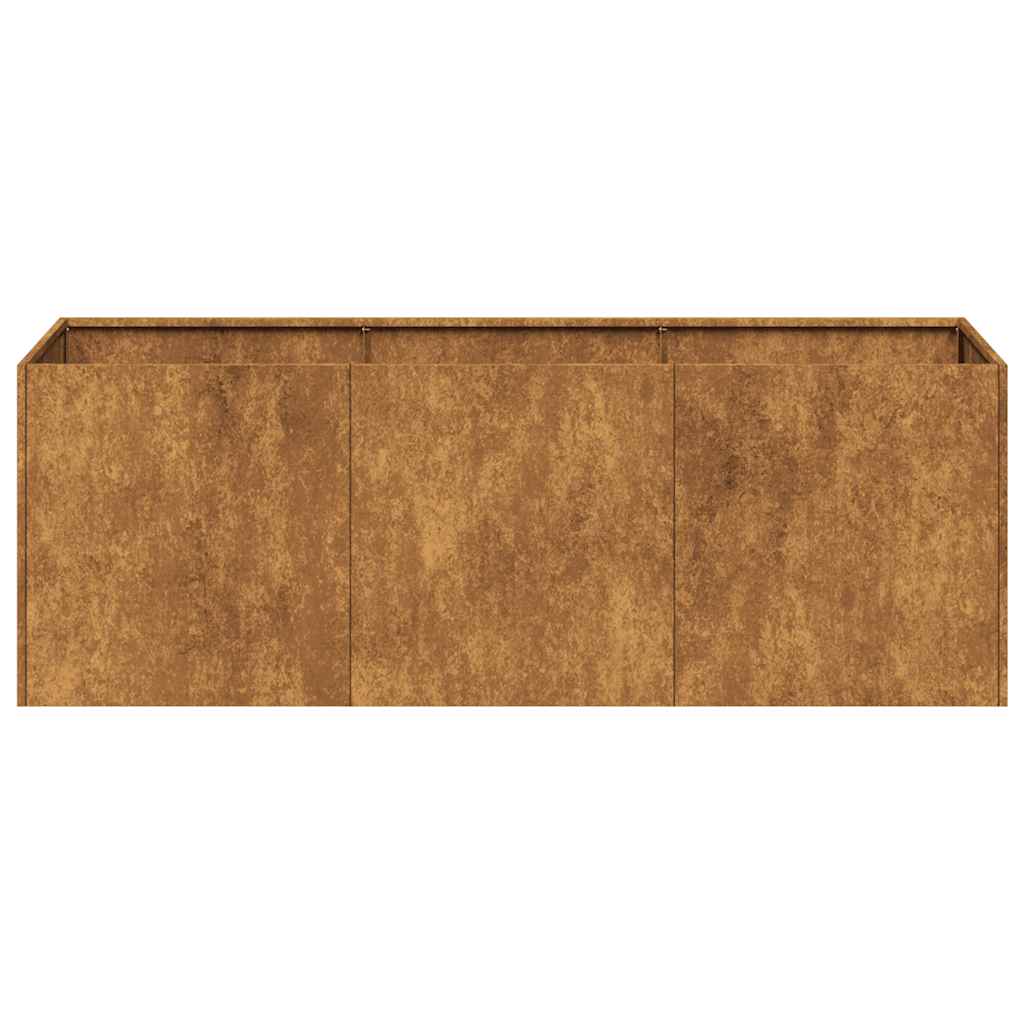 Pflanzkübel Rostig 120X40X40 Cm Wetterfester Stahl Verzinkter Stahl