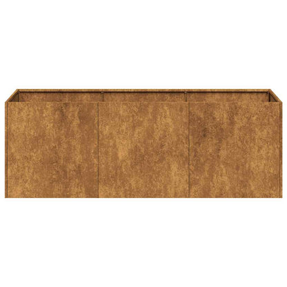 Pflanzkübel Rostig 120X40X40 Cm Wetterfester Stahl Verzinkter Stahl