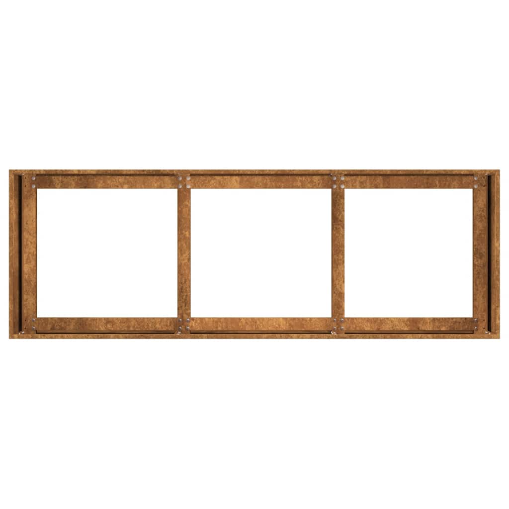 Pflanzkübel Rostig 120X40X40 Cm Wetterfester Stahl Verzinkter Stahl
