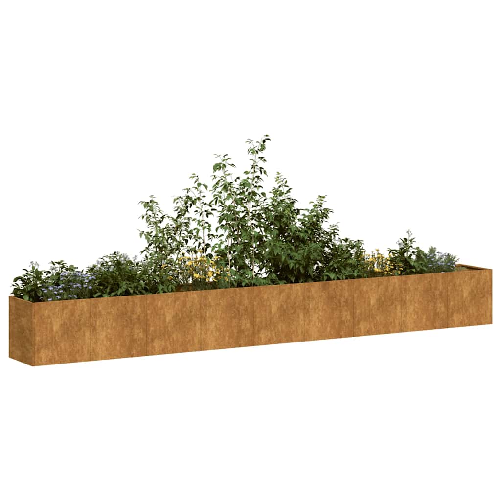 Pflanzkübel Rostig 360X40X40 Cm Wetterfester Stahl Verzinkter Stahl