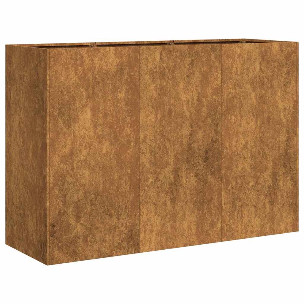 Pflanzkübel Rostig 120X40X80 Cm Wetterfester Stahl Verzinkter Stahl