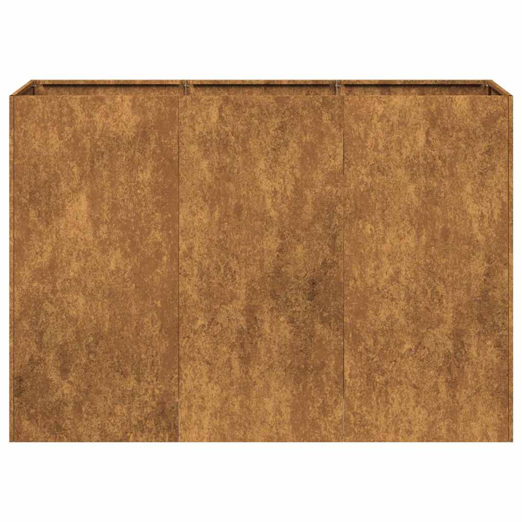 Pflanzkübel Rostig 120X40X80 Cm Wetterfester Stahl Verzinkter Stahl