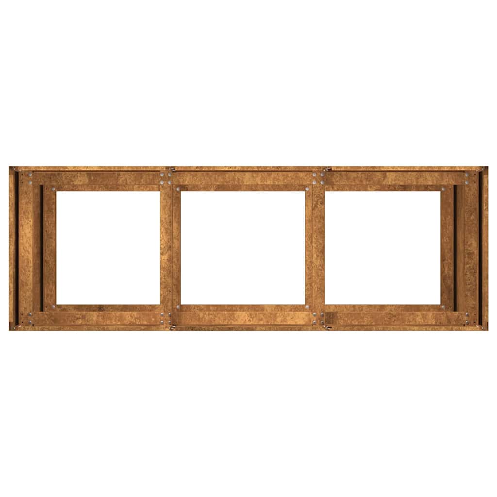 Pflanzkübel Rostig 120X40X80 Cm Wetterfester Stahl Verzinkter Stahl