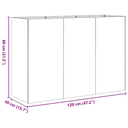 Pflanzkübel Rostig 120X40X80 Cm Wetterfester Stahl Verzinkter Stahl