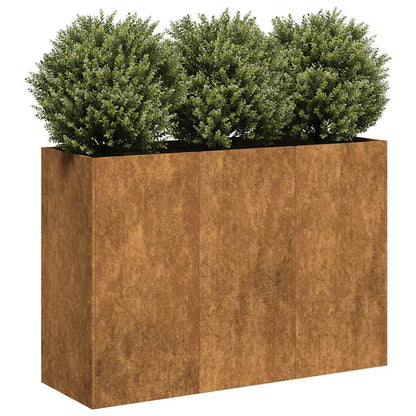 Pflanzkübel Rostig 120X40X80 Cm Wetterfester Stahl Verzinkter Stahl